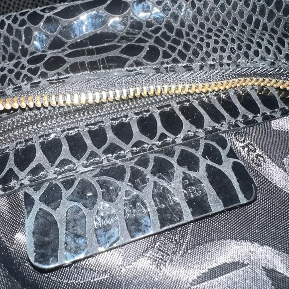 Michael Kors Black Snakeskin Embossed Shoulder Bag NWOT - Picture 13 of 15